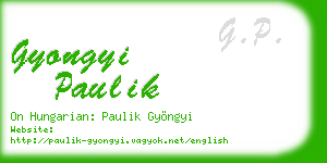 gyongyi paulik business card