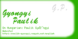 gyongyi paulik business card